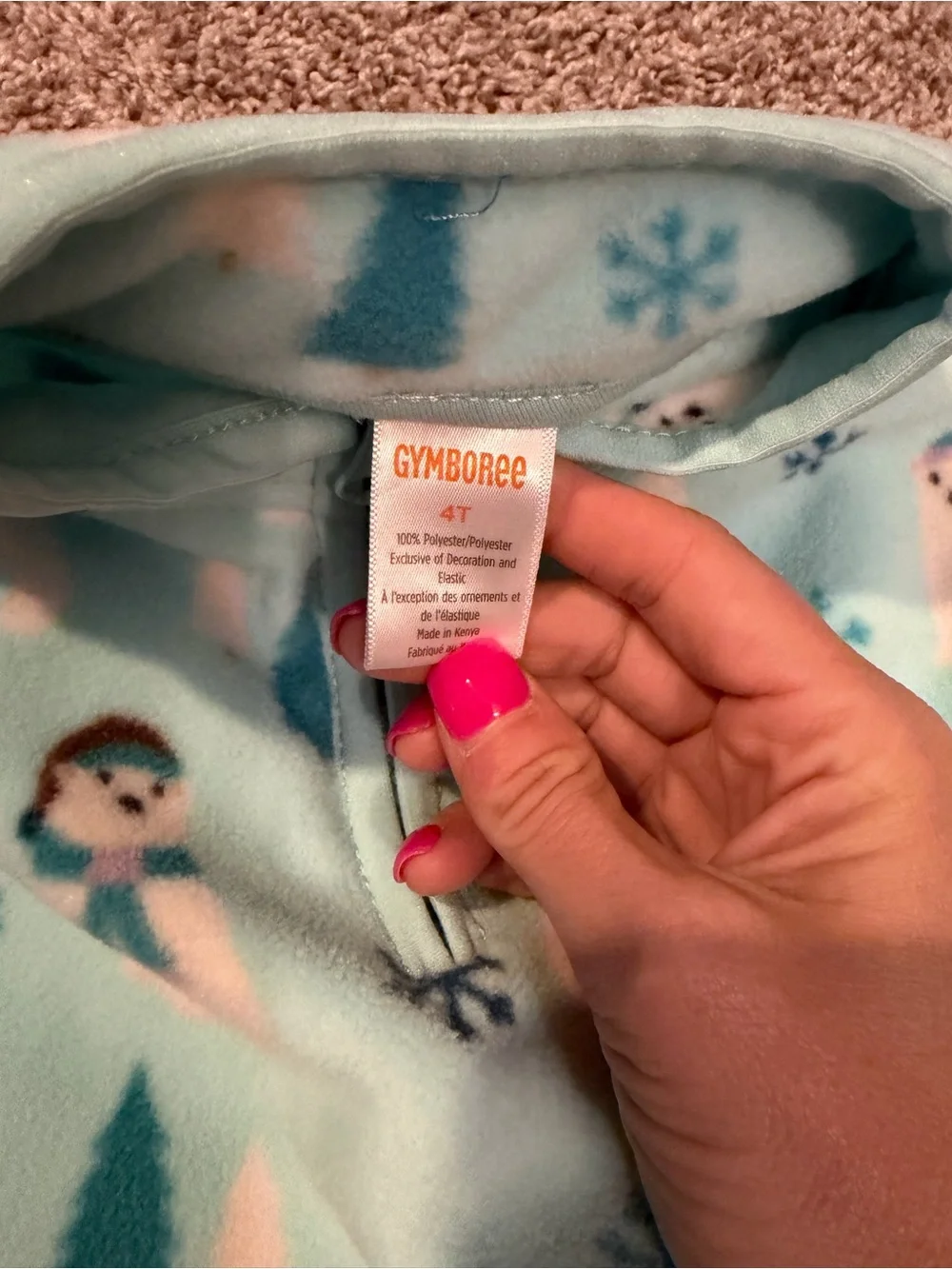Gymboree Blue Polar Bear Fleece Pullover Girls 4T